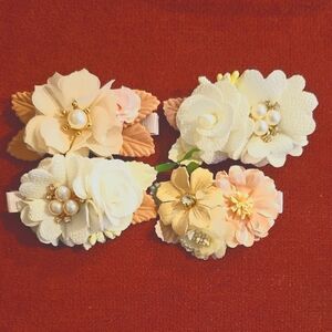 Set of Floral Hair Clips Cottagecore